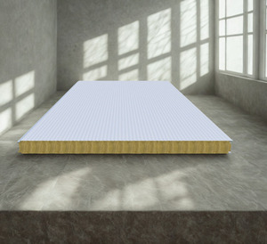 Rockwool độ dày 50 đến 200 mm t đá bên trong bảng tường cách âm và chống cháy được sử dụng cho kho công nghiệp - Product Image 1