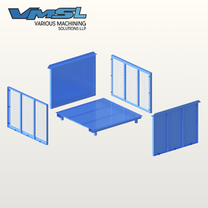 VMSL Heavy Duty <b>Stackable</b> Metal <b>Storage</b> Cage Foldable Wire Mesh Pallet Box Industrial Warehouse <b>Container</b> Made India Model VMSL - Product Image 3