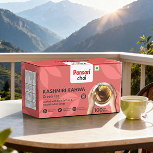 Kahwa Kashmirí, 100 Sobres (1.8g Cada Uno) Té Verde Tradicional con Azafrán y Especias - Product Image 2