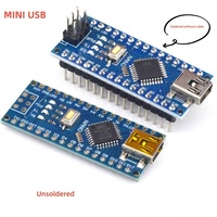 Placa de Desarrollo FYX Stock ATMEGA328P Nano V3 CH340 16MHz 5V Mini USB Tipo C, Módulo Controlador Microcontrolador, Kit de Cables