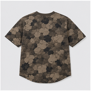 T-shirt à manches courtes pour homme, col rond, imprimé camouflage effet terre craquelée brun cendré personnalisé MTS-CAMO-0032 - Product Image 2