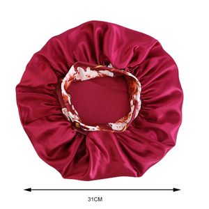 Custom Logo Adults Unisex Satin <b>Bonnets</b> Solid Sleep Hats Single Layer Hair <b>Bonnet</b> with Wide Band Four Seasons Fashion Style - Product Image 5