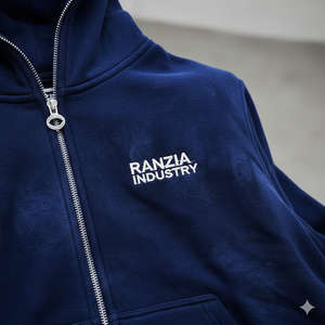 Sudadera con capucha y pantalones deportivos Ranzia personalizados de talla grande, ecológicos, con pedrería, cremallera completa, bordado desgastado y parches - Product Image 5