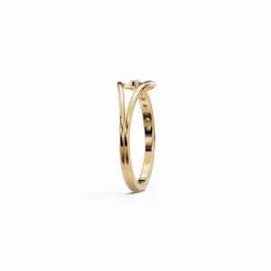 Anillo de Diamante Cultivado en Laboratorio, Diseño Moderno Fusion, Oro Amarillo de 18K, Juego de 8 Piezas, Certificación IGI, Claridad VVS, Corte Brillante, para Mujer, de Lujo - Product Image 4