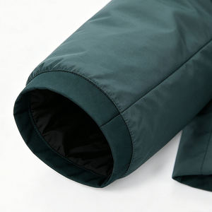Chaqueta Acolchada de Invierno para Hombre con Capucha, Cuello Alto, Cierre de Cremallera, Resistente al Viento, Informal, Relleno de Poliéster, Color Sólido, Corte Regular - Product Image 6