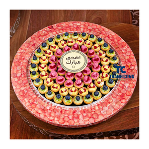 Venta al por mayor Than Cong TCT 01 Bandeja con incrustaciones de perlas de Vietnam para servir postres Ramadán Eid Ecológico Ocasiones de regalo ético - Product Image 1