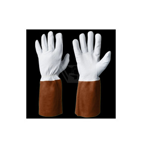 High Quality TIG Welding <b>Gloves</b> Flame Retardant Sheep Grain Leather Industrial Safety Hand Protection Construction BBQ <b>Gloves</b> - Product Image 5