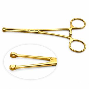 Gold Stainless Steel <b>Ring</b> Holding Forceps for Jewelry Making - Product Image 1