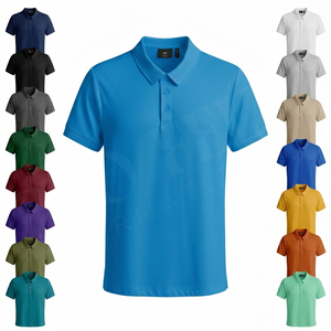 Fabricant de vêtements - Polo à manches courtes décontracté en coton mélangé respirant pour l'été - T-shirt uni de golf - Product Image 1
