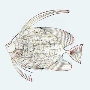 Decoración de pared de hierro con forma de pez para el hogar, artículo de decoración utilizado en restaurante, Hotel, multicolor - Product Image 3