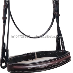 Bride personnalisée style européen bride à mors rembourrage en cuir de vache souple boucle en acier inoxydable fantaisie cheval de course durable - Product Image 5