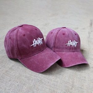 Heart Embroidery 6-Panel <b>Baseball</b> <b>Cap</b> Unisex Adjustable Cotton Canvas Hat Street Style Casual Spring Summer Adult - Product Image 1