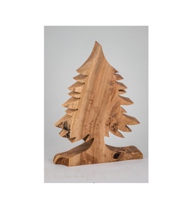 <b>Modern</b> Wooden <b>Christmas</b> <b>Tree</b> Ornament Contemporary Festive Hanging Decoration Home Holiday Accessory - Product Image 5