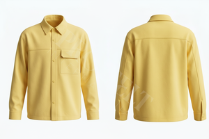 Chemise habillée décontractée à manches longues boutonnée de haute qualité, style streetwear professionnel, avec poche poitrine surdimensionnée et tissu doux - Product Image 4