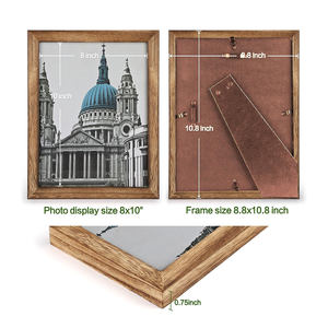 Cadre photo en bois de manguier brun massif fait à la main, rustique et moderne, décoration de table, décoration de la maison, cadeau de mariage, montage mural, montage au sol, cadre en bois - Product Image 3