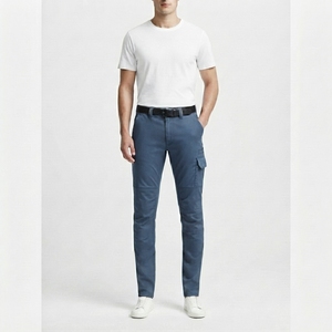 Pantalon cargo décontracté pour homme, coupe droite, avec poches fonctionnelles pour la randonnée, les voyages en plein air et le travail - Product Image 3