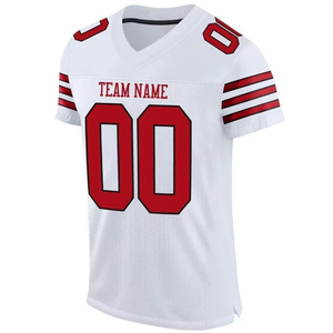 Maillot de football américain respirant pour homme, taille adulte, grande taille, manches courtes, 100 % polyester, antibactérien, séchage rapide - Product Image 5
