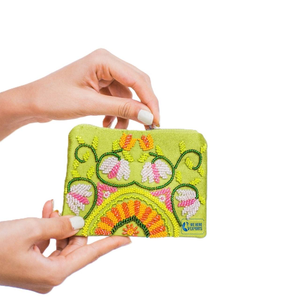 Handmade Beaded Coin Purse Small Zipper Pouch Embroidered Floral Design Ethnic Style <b>Wallet</b> for <b>Women</b> Girls Gift Accessory - Product Image 4