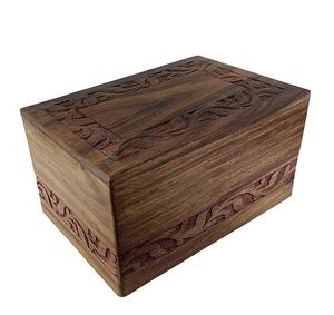 Handmade Wooden Pet Urn Cross Memorial <b>Casket</b> Brown Keepsake Urn <b>for</b> Dog Cat <b>Ashes</b> Home Remembrance - Product Image 1