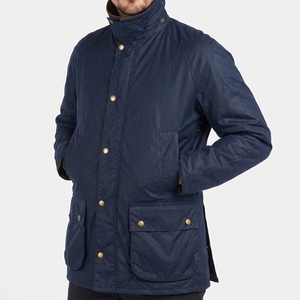 SUQAINA FASHION GARMENTS Waxed Cotton <b>Jackets</b> Custom Lightweight Outdoor Casual <b>Utility</b> Wind Resistant Outerwear Polyester - Product Image 1