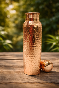 Botella de Cobre con Acabado Martillado, Diseño Clásico, Hermética, Gran Capacidad, Tapa Push-Pull, Ideal para Regalo - Product Image 6