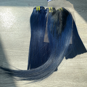 Cabello Humano Vietnamita Liso Color Azul Océano, Alta Calidad, Super Double Drawn, Precio al por Mayor - Product Image 5