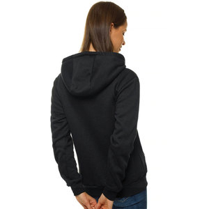 ODM Women's Drawstring Hooded Zip-Up Sweatshirt Long Sleeve Solid Color Cotton Fleece Breathable Comfortable Fit Zip-Up Hoodie - Product Image 2
