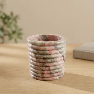 Jarrón Redondo de Mármol para Mesa, Decoración Minimalista para Interiores, Sala de Estar, Duradero, para Todas las Estaciones - Product Image 2