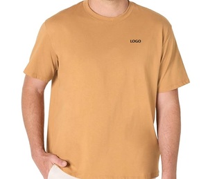 100% Cotton Men T Shirt Crew Neck Short Sleeve Solid Casual <b>Tee</b> Blank <b>Tee</b> for Custom Logo - Product Image 1