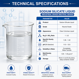 Silicate de sodium liquide brut de haute pureté – Meilleur prix, offres de gros pour importateurs mondiaux, directement de la meilleure usine de fabrication asiatique - Product Image 3