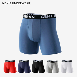 Factory Direct <b>Custom</b> Men's <b>Boxer</b> Briefs 100% Cotton Underwear Quick Dry Breathable Mid-Rise OEM ODM Private Label Wholesale - Product Image 2