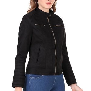 Chaqueta de Cuero Sintético para Mujer, Estilo Urbano Moderno, Tacto Suave, Ropa de Invierno, Marca Personalizada OEM - Product Image 5