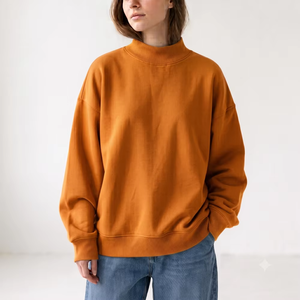 Sudadera Personalizada Extra Grande para Mujer, Cuello Alto, Felpa, Algodón Premium, Corte Holgado, Estilo Urbano, Secado Rápido, Ecológica - Product Image 1
