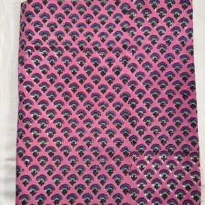 Tela de Algodón Estampada a Mano con Bloques Indios CHHAAPE, Estilo Tradicional Sanganeri, para Mujeres Adultas, Venta al por Mayor (10 Piezas) - Product Image 2