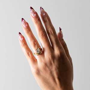 Curved <b>Plain</b> Stackable <b>Ring</b> 10k 14k 18k Solid Gold Contour V Shaped Everyday Wear Wedding Band Solitaire Minimalist Fine Jewelry - Product Image 4