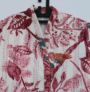 Bata Kimono con Estampado de Dibujos Animados para Mujer, Suave y Transpirable, 100% Algodón, Camisón de Verano Hecho a Mano, Cuello en V, Cintura Elástica, Largo Completo - Product Image 5