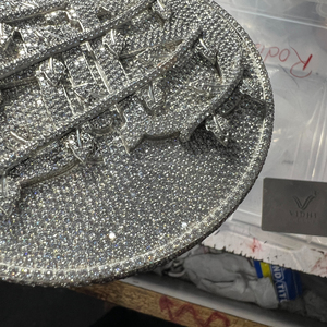 Pendentif personnalisé en or rose, or blanc et argent 925, serti de pierres, style hip-hop, bijoux fins, moissanite VVS certifiée IGI, idéal pour un cadeau - Product Image 5