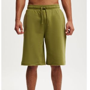 Custom Heavyweight French Terry Fleece Baggy Sweat <b>Shorts</b> <b>Men</b> Oversized Raw Hem Drawstring Casual Knee Length <b>Bermuda</b> <b>Shorts</b> - Product Image 1