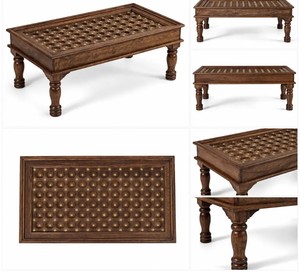 Vintage Style Turned Leg <b>Coffee</b> <b>Table</b> |Traditional Center <b>Table</b> | Classic Solid Wood Living Room <b>Coffee</b> <b>Table</b> - Product Image 5