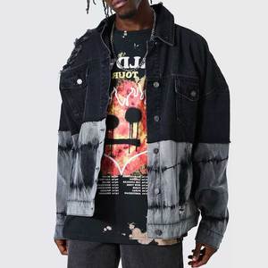 Vestes en jean pour hommes imprimées, de haute qualité, les plus vendues, vente en gros, streetwear personnalisé, séchage rapide, écologiques, 100% coton - Product Image 3