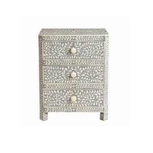 Handmade Bone inlay <b>bedside</b> nightstand - Product Image 2