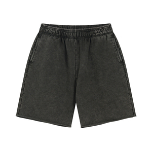 Men's Garment Dyed Cotton <b>T</b>-<b>Shirt</b> & Shorts Set Crew Neck Solid Color Casual Summer Wear Oversized Knitted Fabric 280g Short Set - Product Image 3