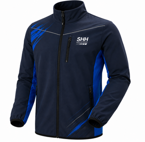 Chaqueta Softshell Personalizada para Hombre, Impermeable, Cortavientos, para Deportes al Aire Libre, con Cierre Completo, Cuello Alto, Logotipo OEM Impreso, Venta al Por Mayor, Ligera - Product Image 3