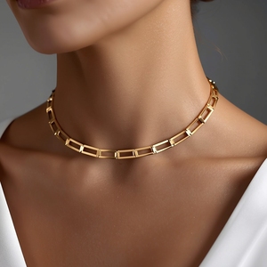 14K Real Gold Cuban Chain <b>Necklace</b> <b>Statement</b> <b>Necklace</b> Solid Gold Jewelry 14K Real Gold Chain Custom OEM Fine Jewelry - Product Image 4