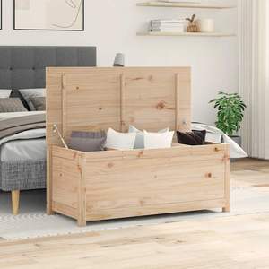 Caja de Almacenamiento Mediana de Madera de Pino Sólido, Cajas Decorativas Naturales - Product Image 1