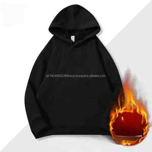 Sweats à capuche surdimensionnés pour femmes 420 g/m², doublés en polaire, avec broderie, patch, impression en mousse, modernes, chauds, pour l'hiver, sweats à capuche pour hommes personnalisables - Product Image 1