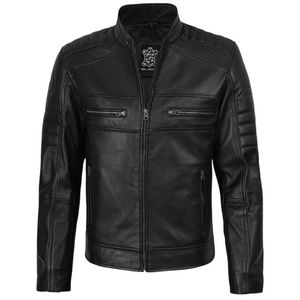 Chaqueta de Motera de Cuero PU Ecológico Impermeable para Mujer, Oversize, Corta, con Botones y Cremallera, Manga Larga, Cuello Alto, Estilo Urbano Otoñal - Product Image 2