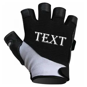 Logotipo personalizado medio dedo entrenamiento Fitness gimnasio guantes antideslizantes guantes de levantamiento de pesas con cuero transpirable hecho para entrenamiento - Product Image 1
