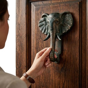 <b>Antique</b> <b>Brass</b> Elephant Cabinet Handle Novelty Shape Traditional Design Durable Furniture <b>Knob</b> for Dresser - Product Image 2