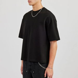 เสื้อยืดแขนสั้นทรงบ็อกซี่สำหรับผู้ชาย ทันสมัย สวมใส่ได้ทั้งแบบลำลองและเป็นทางการ ผลิตจากผ้าฝ้าย 100% เนื้อผ้านุ่ม ระบายอากาศได้ดี ไม่เป็นขุย - Product Image 4
